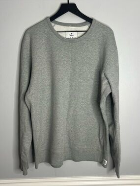 Reigning Champ Midweight Terry Crewneck Pullover Mens XL Heather Grey